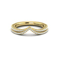 14kt Yellow Gold Diamond Contour Womens Wedding Band