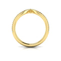 14kt Yellow Gold Diamond Contour Womens Wedding Band
