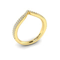 14kt Yellow Gold Diamond Contour Womens Wedding Band