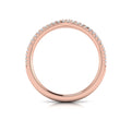 18kt Rose Gold Diamond Contour Womens Wedding Band