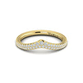 14kt Yellow Gold Diamond Contour Womens Wedding Band