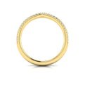 14kt Yellow Gold Diamond Contour Womens Wedding Band
