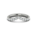 14K White Gold Diamond Contour Wedding Band for Women