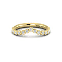 14kt Yellow Gold Diamond Womens Contour Wedding Band
