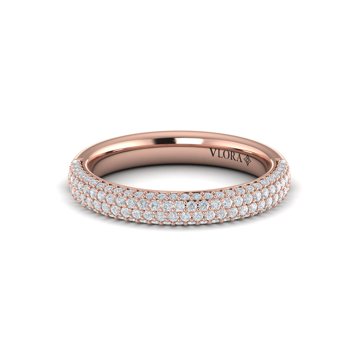 14kt Rose Gold Diamond Stackable Wedding Band