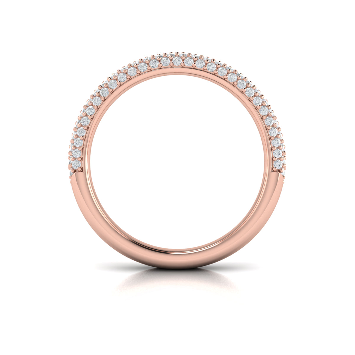 14kt Rose Gold Diamond Stackable Wedding Band