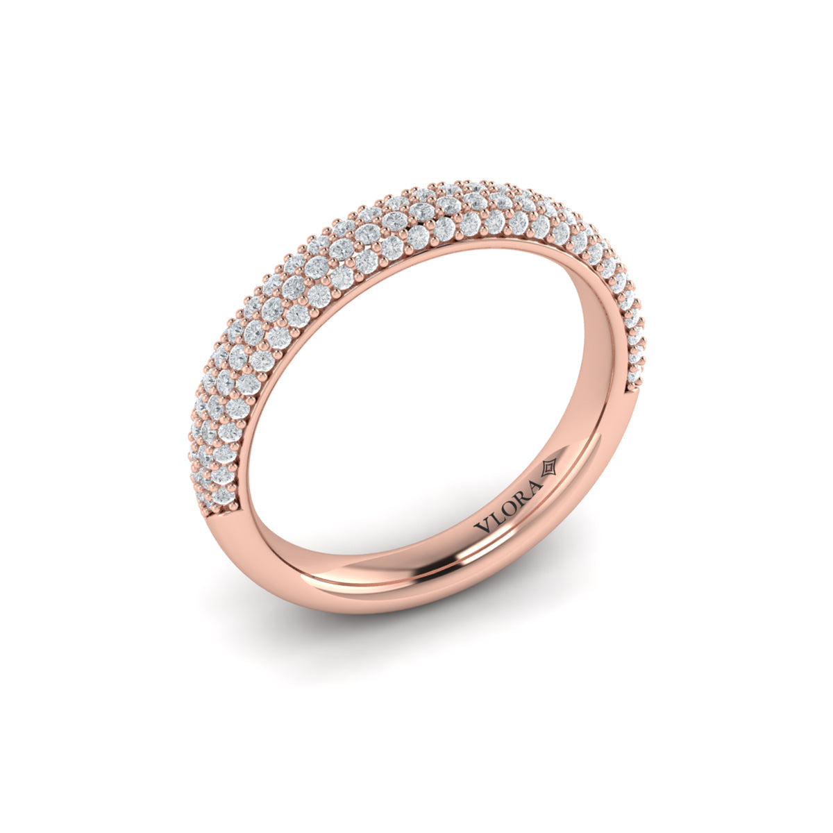 14kt Rose Gold Diamond Stackable Wedding Band