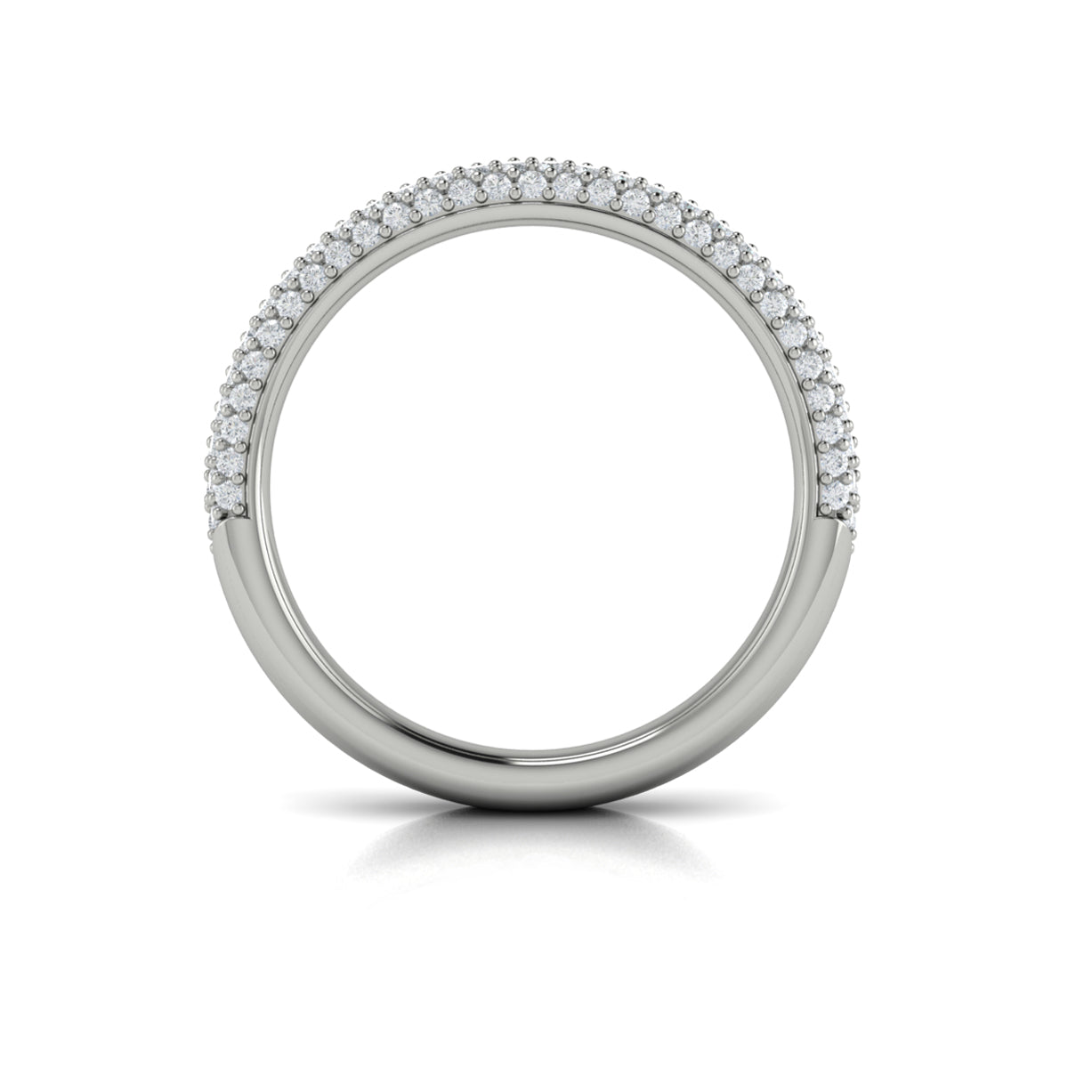 14K White Gold Diamond Stackable Wedding Band