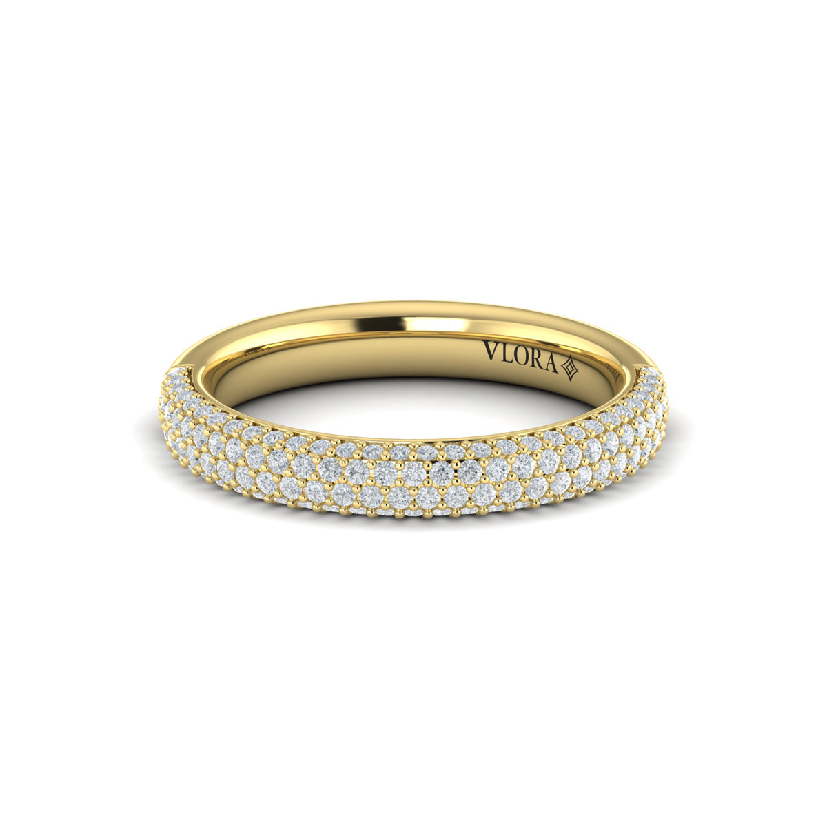 14kt Yellow Gold Diamond Stackable Wedding Band