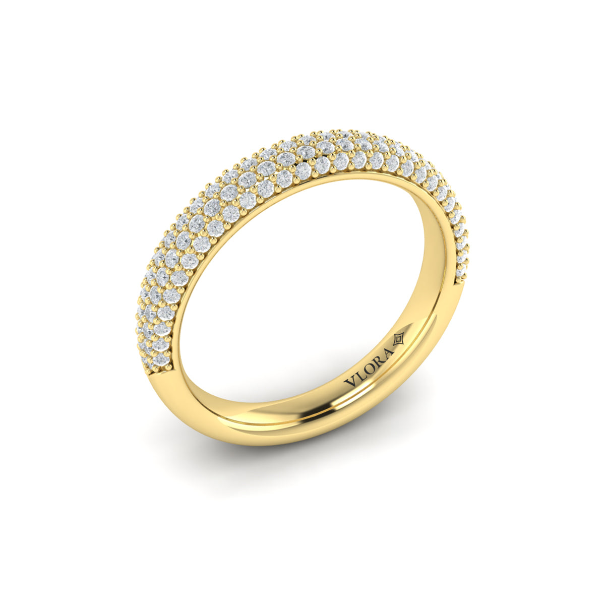 14kt Yellow Gold Diamond Stackable Wedding Band