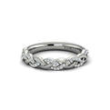 14K White Gold Diamond Stackable Wedding Band