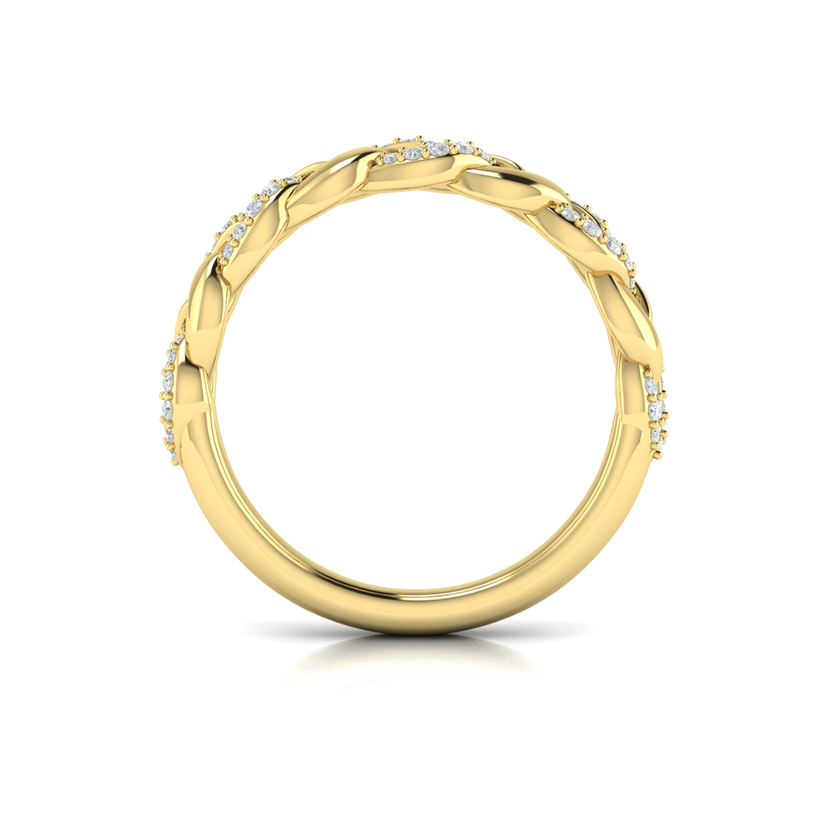 14kt Yellow Gold Diamond Stackable Wedding Band