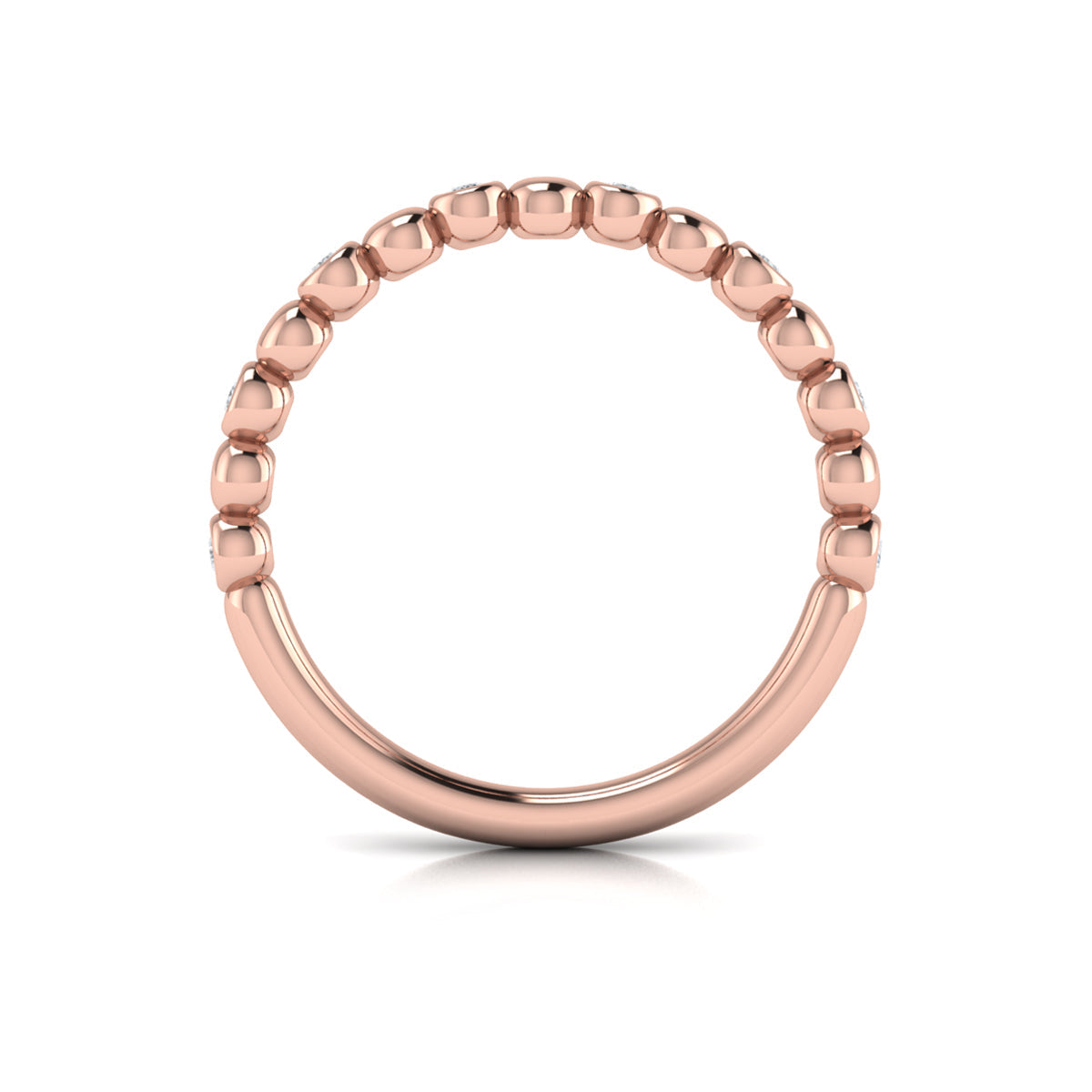 14kt Rose Gold Diamond Stackable Wedding Band