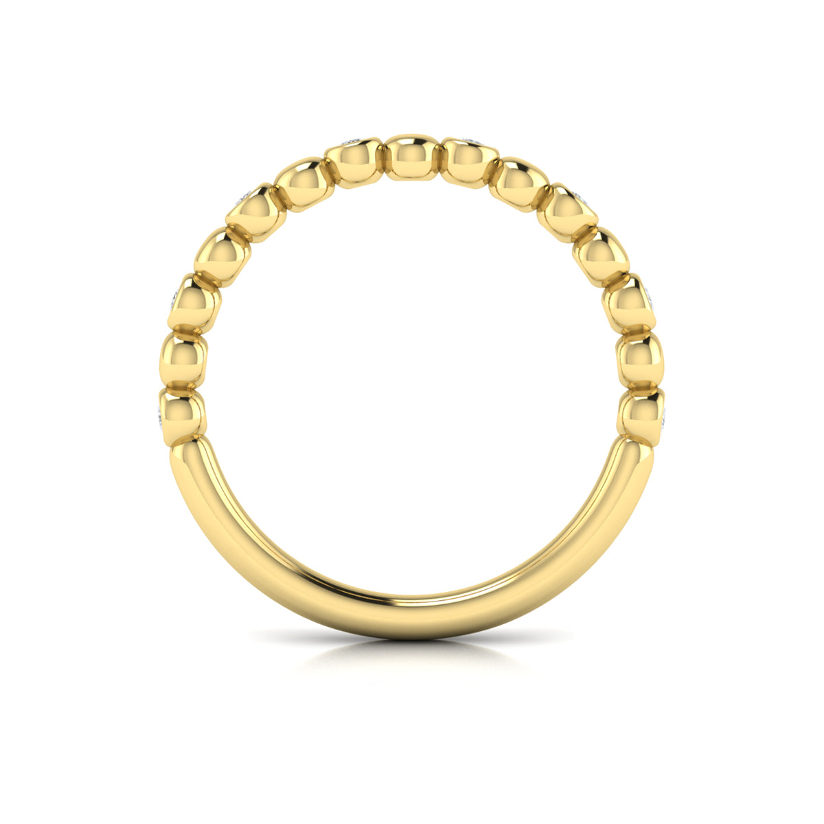 14kt Yellow Gold Diamond Stackable Wedding Band