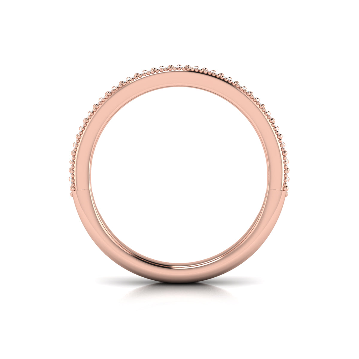 18kt Rose Gold Diamond Womens Stackable Wedding Band