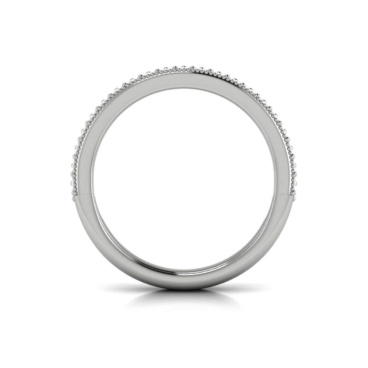 14K White Gold Diamond Stackable Wedding Band
