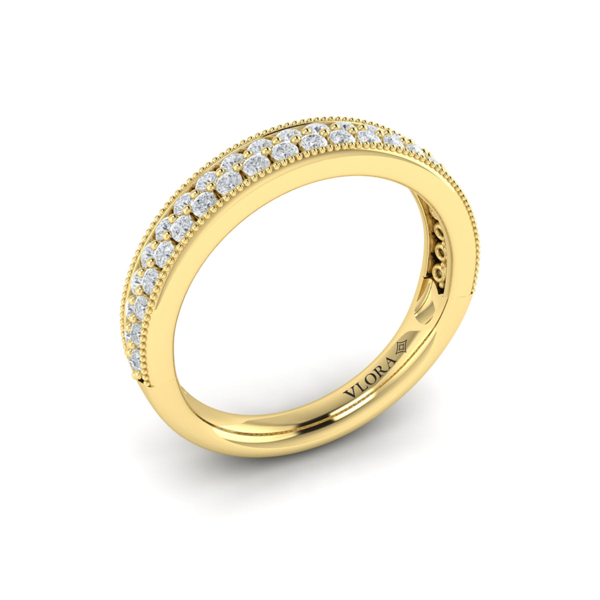 14kt Yellow Gold 0.54ctw Diamond Stackable Wedding Band