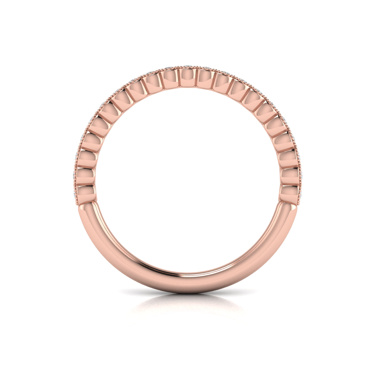 14kt Rose Gold Diamond Stackable Wedding Band