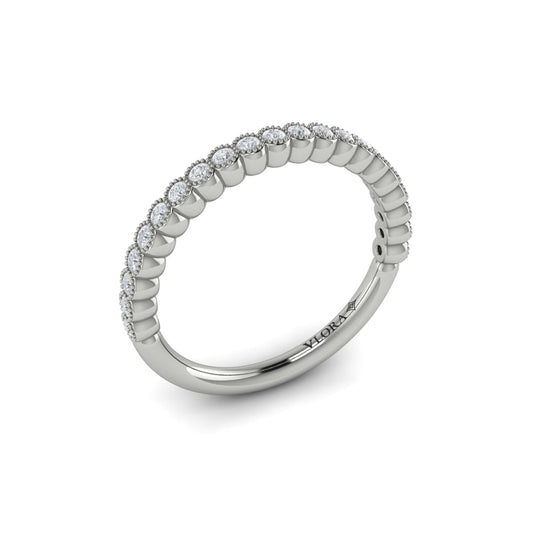 14K White Gold Diamond Stackable Wedding Band