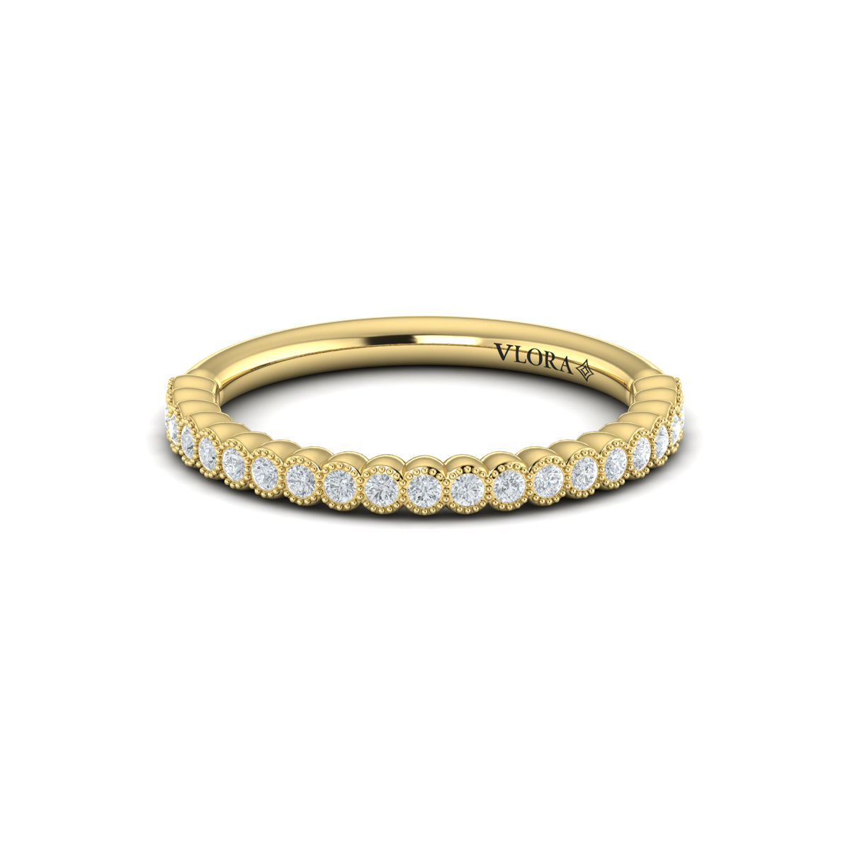 14kt Yellow Gold Diamond Stackable Wedding Band for Women