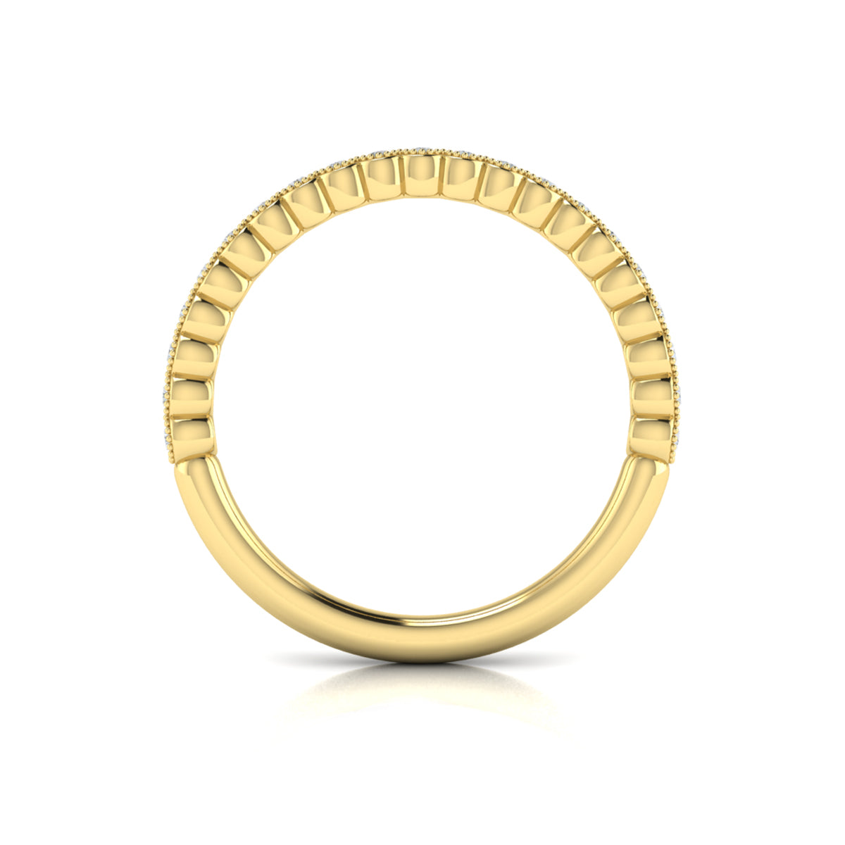 14kt Yellow Gold Diamond Stackable Wedding Band for Women