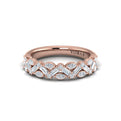 14kt Rose Gold Diamond Stackable Womens Wedding Band