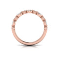 14kt Rose Gold Diamond Stackable Womens Wedding Band