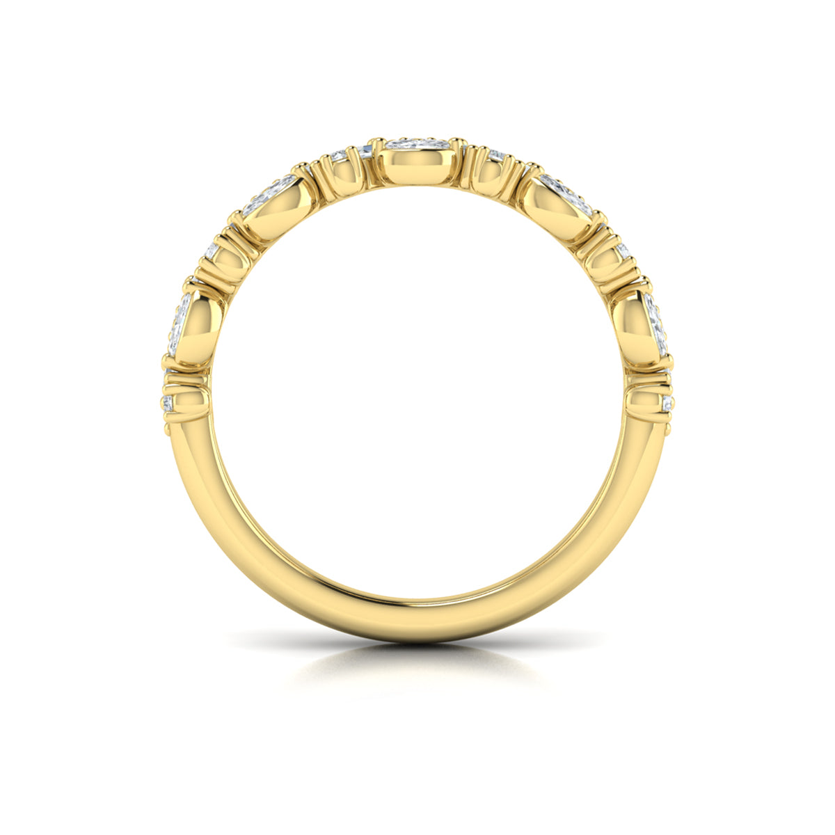 14kt Yellow Gold Diamond Stackable Wedding Band