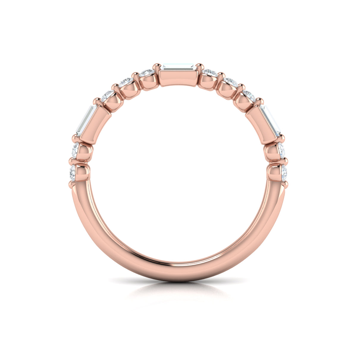 14kt Rose Gold Diamond Stackable Wedding Band