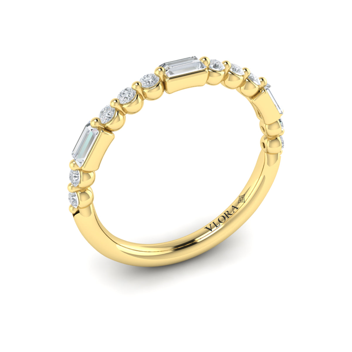14kt Yellow Gold Diamond Stackable Wedding Band