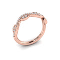 18kt Rose Gold Diamond Stackable Womens Wedding Band