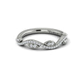 14K White Gold Diamond Stackable Wedding Band
