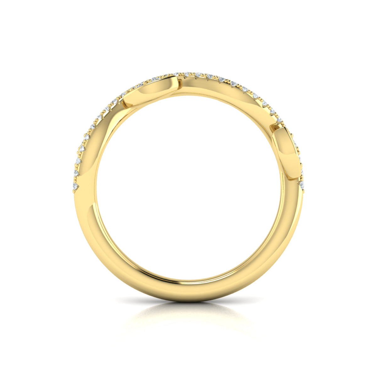 14kt Yellow Gold Diamond Stackable Wedding Band