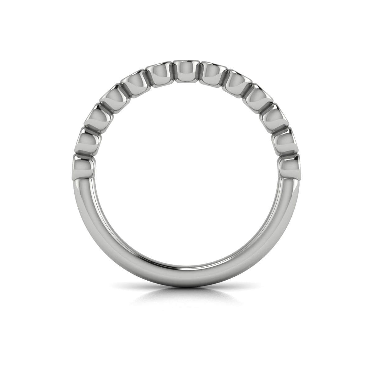 14K White Gold Diamond Stackable Wedding Band