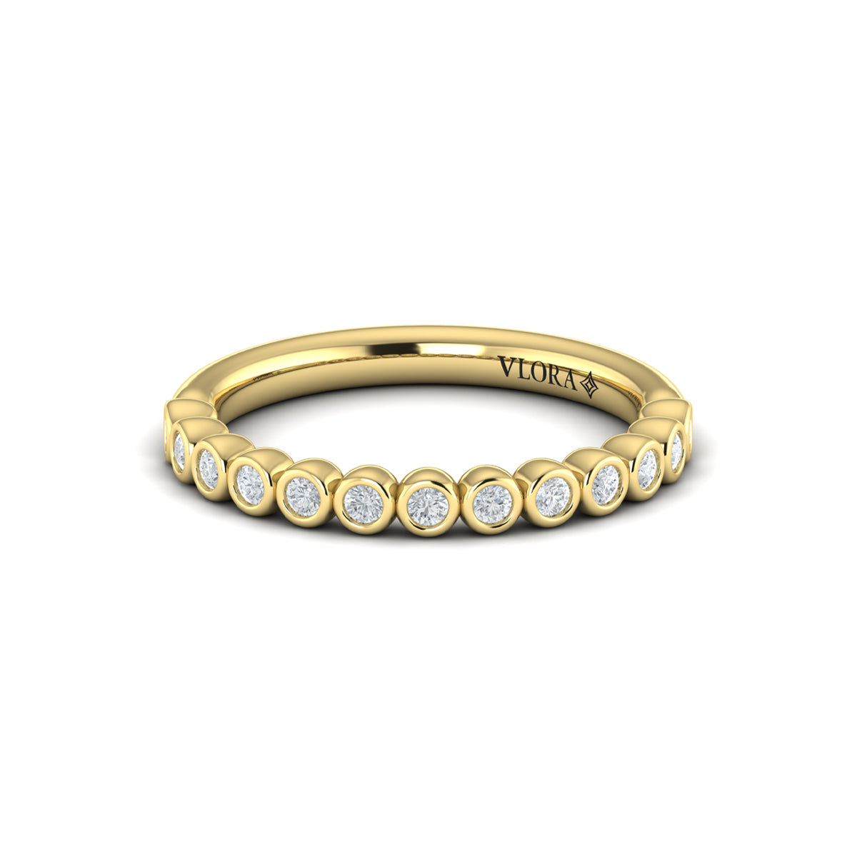 14kt Yellow Gold Diamond Stackable Wedding Band
