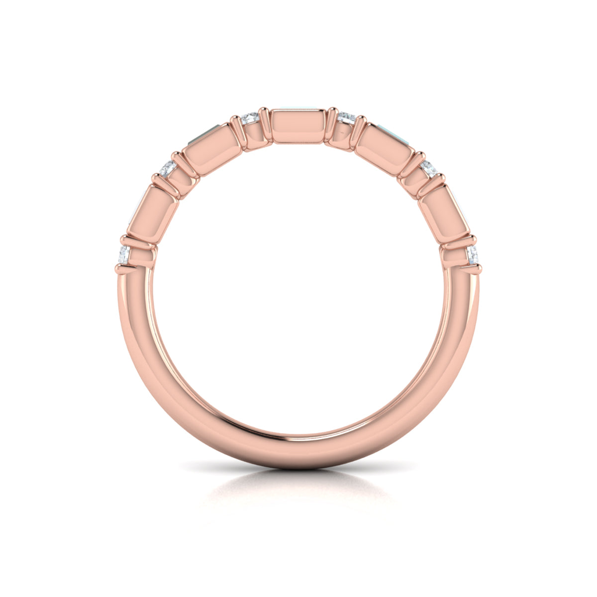 18kt Rose Gold Diamond Stackable Wedding Band