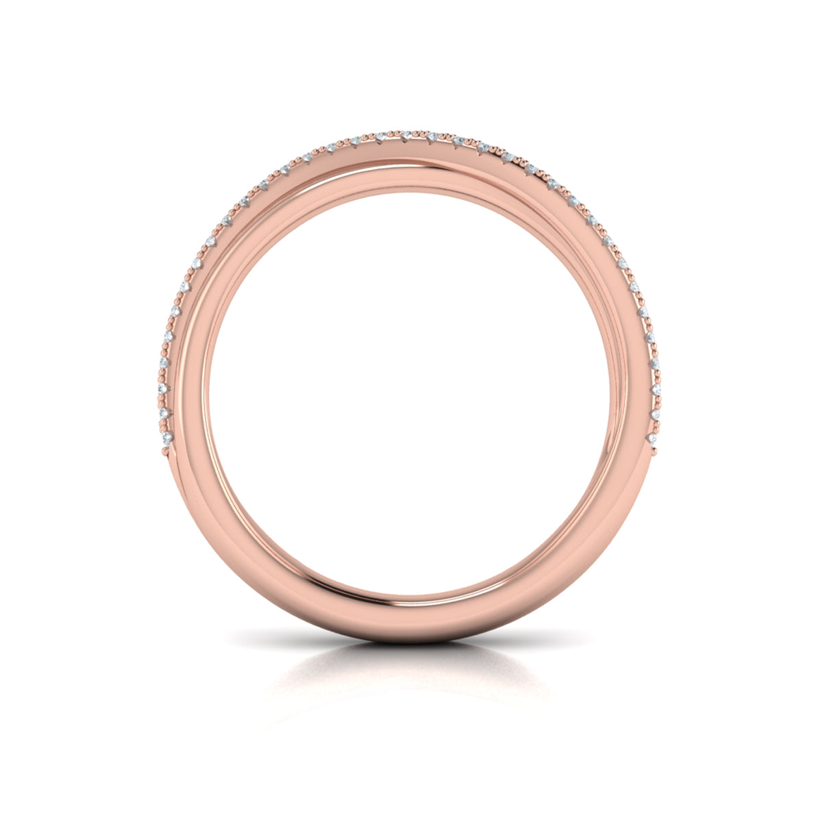 14kt Rose Gold Diamond Stackable Wedding Band