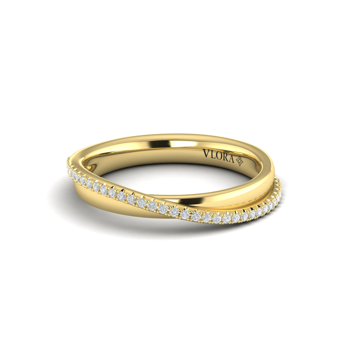 14kt Yellow Gold Diamond Stackable Wedding Band