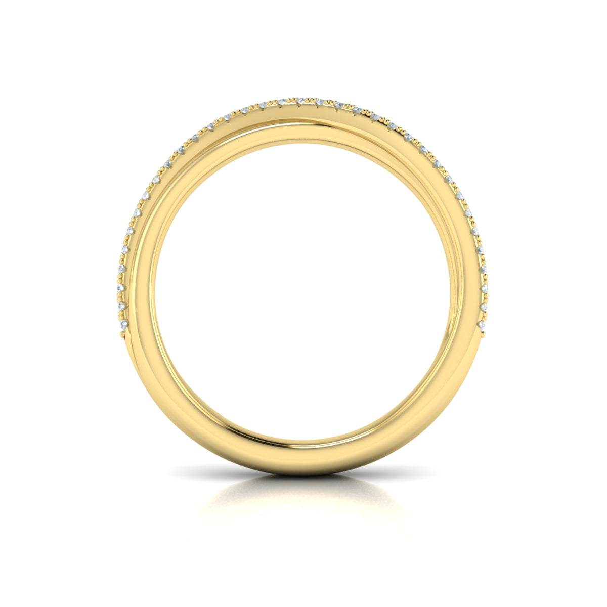 14kt Yellow Gold Diamond Stackable Wedding Band