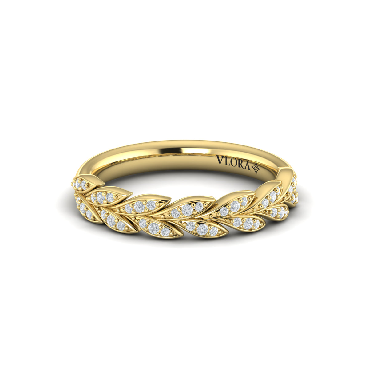 14kt Yellow Gold Diamond Stackable Wedding Band
