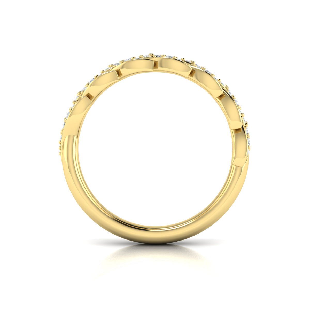 14kt Yellow Gold Diamond Stackable Wedding Band