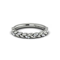 14K White Gold Diamond Stackable Wedding Band