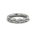 14K White Gold Diamond Stackable Wedding Band