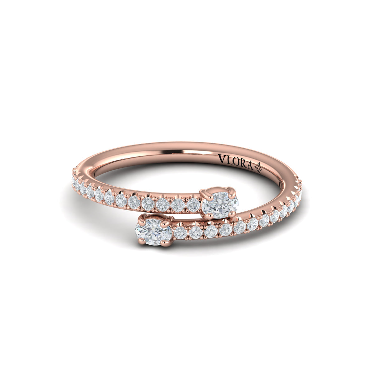14kt Rose Gold Diamond Stackable Wedding Band