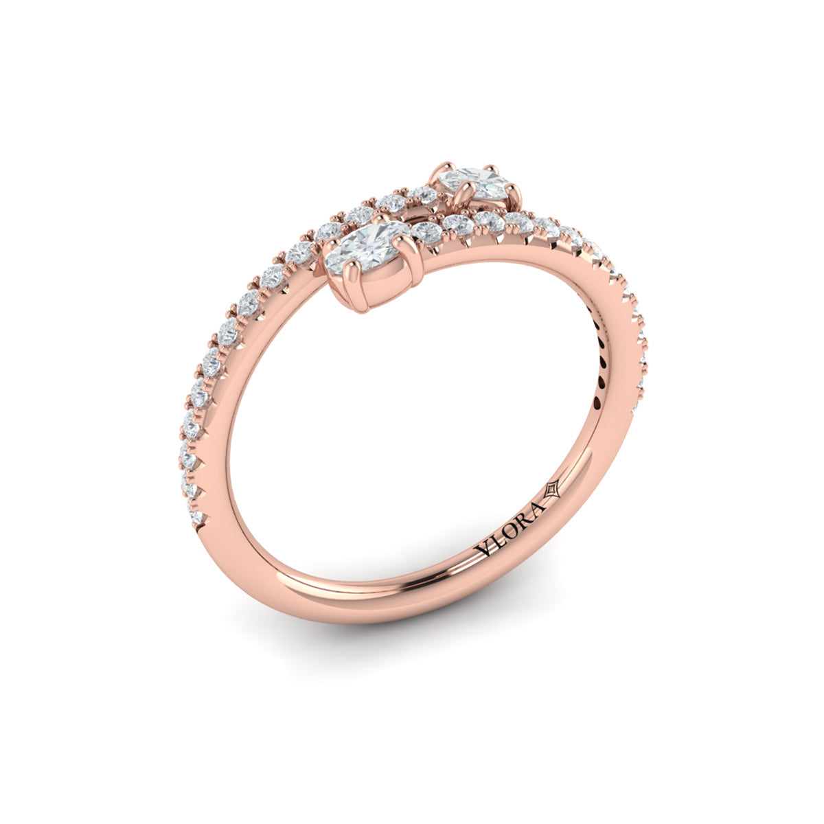14kt Rose Gold Diamond Stackable Wedding Band