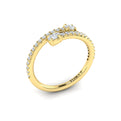 14kt Yellow Gold Diamond Stackable Womens Wedding Band