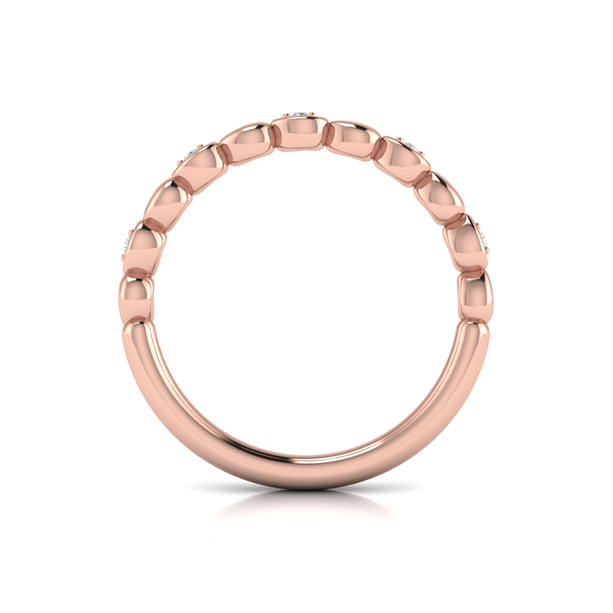 14kt Rose Gold Diamond Stackable Wedding Band
