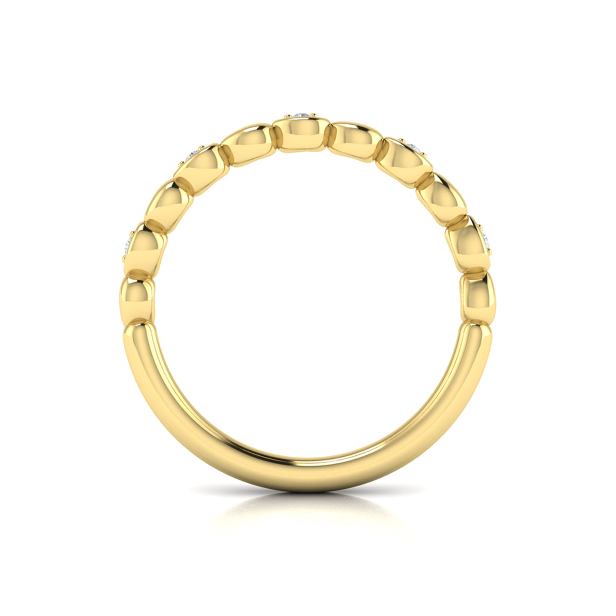 14kt Yellow Gold Diamond Stackable Wedding Band