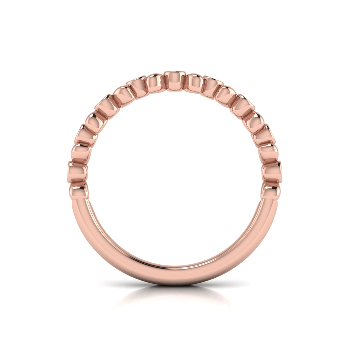 18kt Rose Gold Diamond Stackable Wedding Band