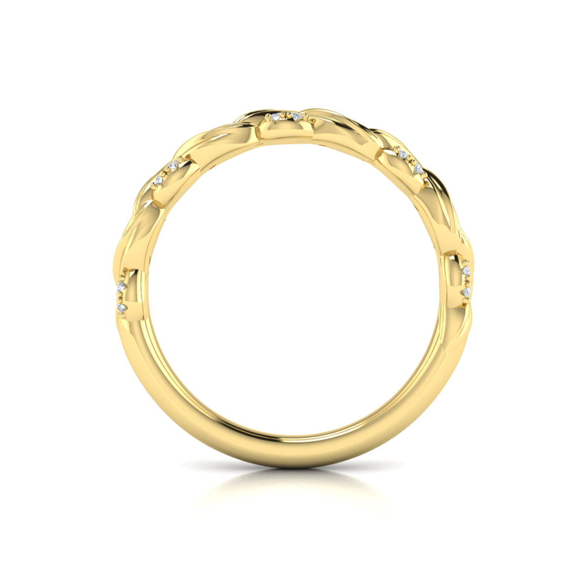 14kt Yellow Gold Diamond Stackable Wedding Band